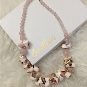 Lee Sands Pink Seashell Necklace